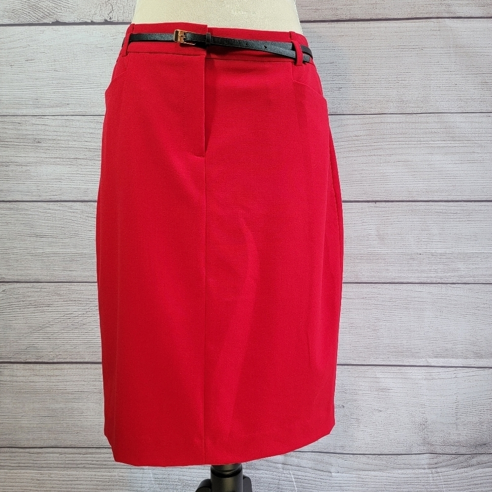 Calvin Klein Red Pencil Skirt